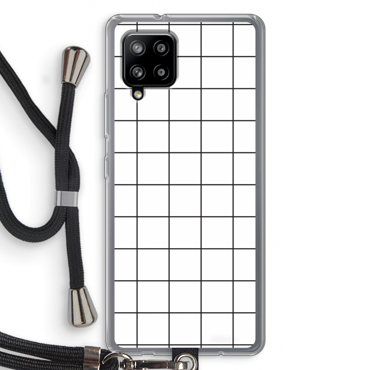 Rooster: Samsung Galaxy A42 5G Transparant Hoesje met koord