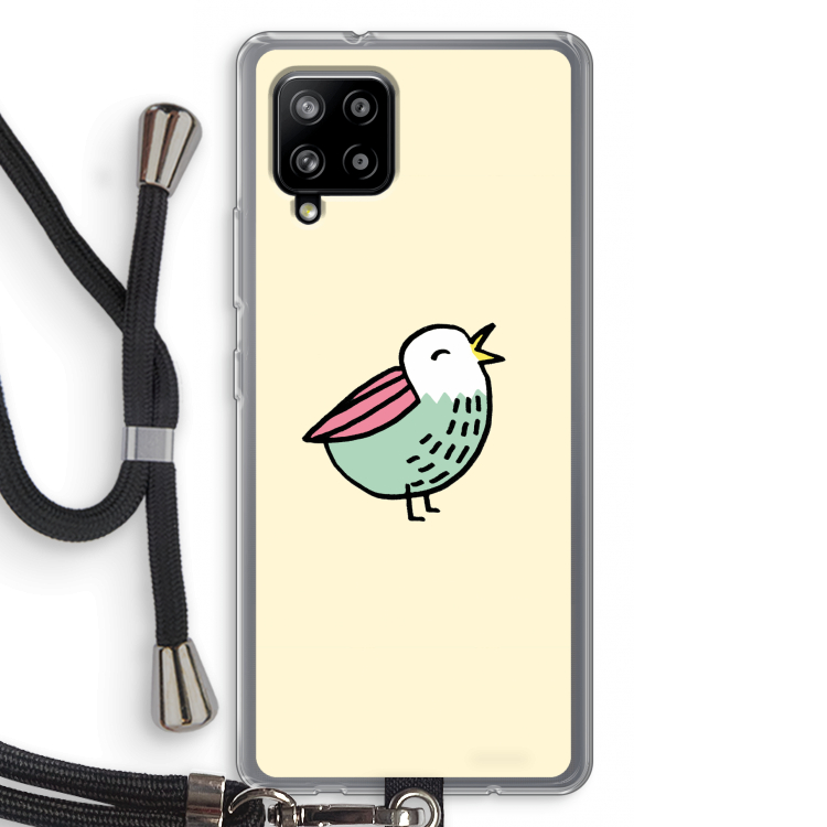 Birdy: Samsung Galaxy A42 5G Transparant Hoesje met koord