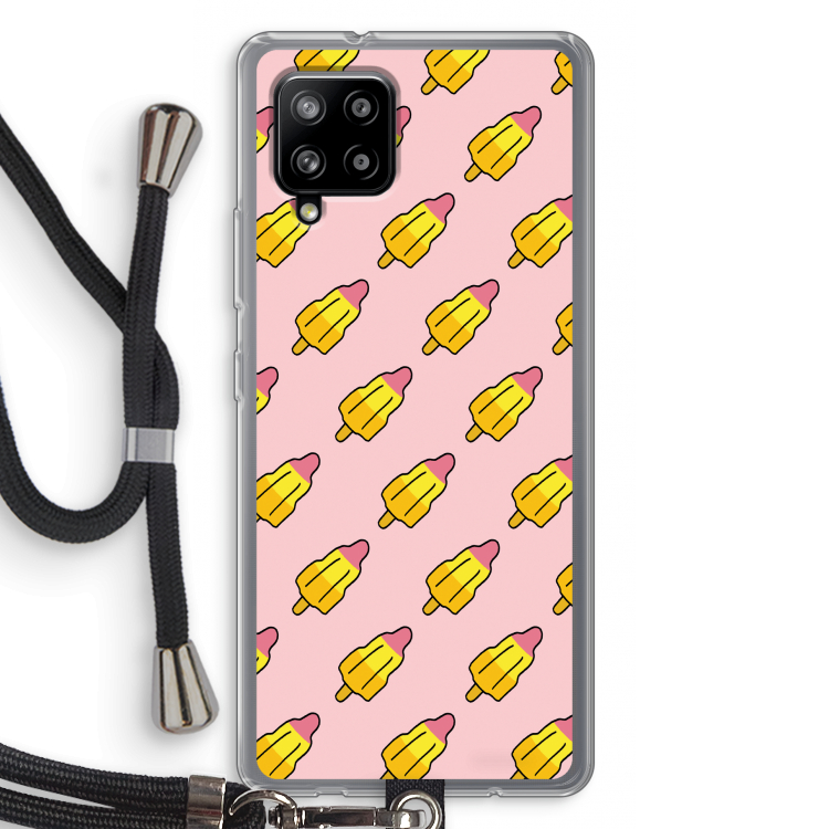 Waterijsjes: Samsung Galaxy A42 5G Transparant Hoesje met koord