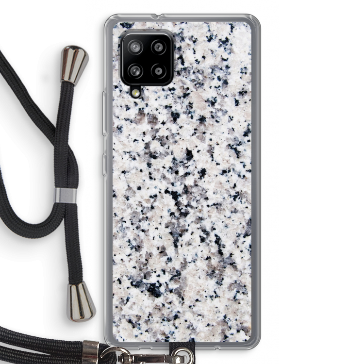 Gespikkelde marmer: Samsung Galaxy A42 5G Transparant Hoesje met koord