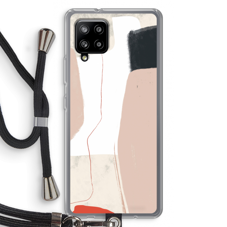 Lava: Samsung Galaxy A42 5G Transparant Hoesje met koord