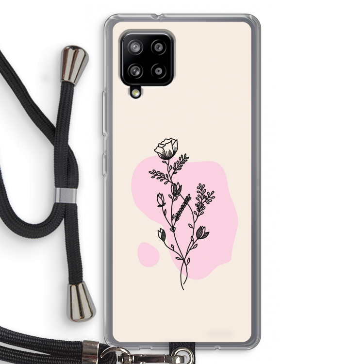 Roses are red: Samsung Galaxy A42 5G Transparant Hoesje met koord
