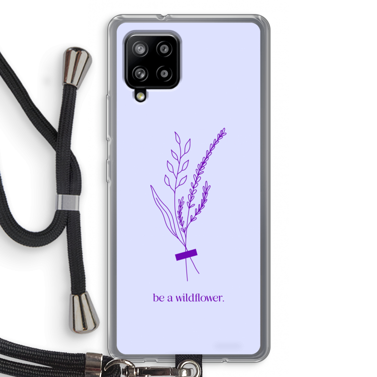 Be a wildflower: Samsung Galaxy A42 5G Transparant Hoesje met koord