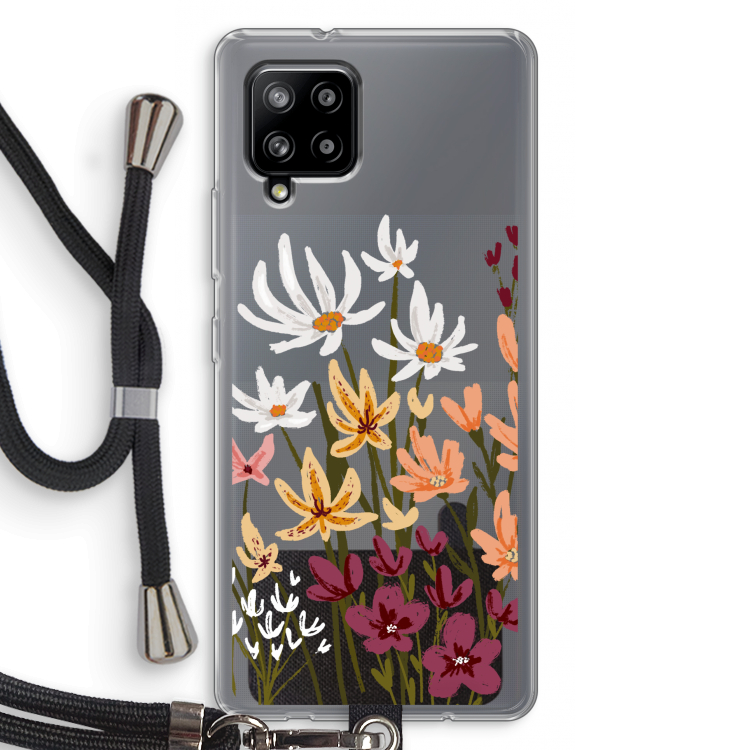 Painted wildflowers: Samsung Galaxy A42 5G Transparant Hoesje met koord