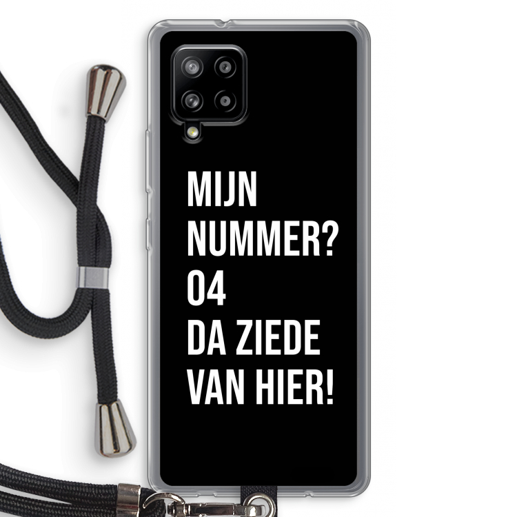 Da ziede van hier - Zwart: Samsung Galaxy A42 5G Transparant Hoesje met koord