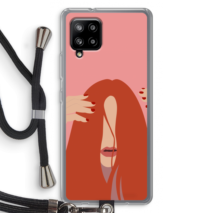 Woke up like this: Samsung Galaxy A42 5G Transparant Hoesje met koord
