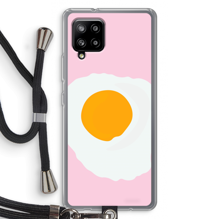 Sunny side up: Samsung Galaxy A42 5G Transparant Hoesje met koord