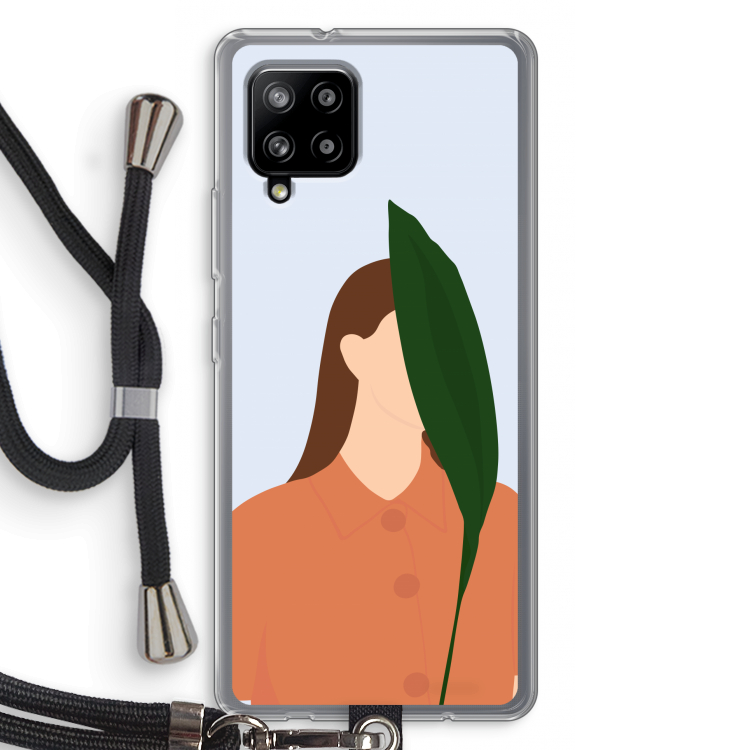 Leaf: Samsung Galaxy A42 5G Transparant Hoesje met koord