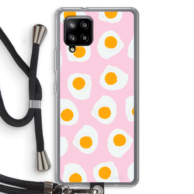Dancing eggs: Samsung Galaxy A42 5G Transparant Hoesje met koord