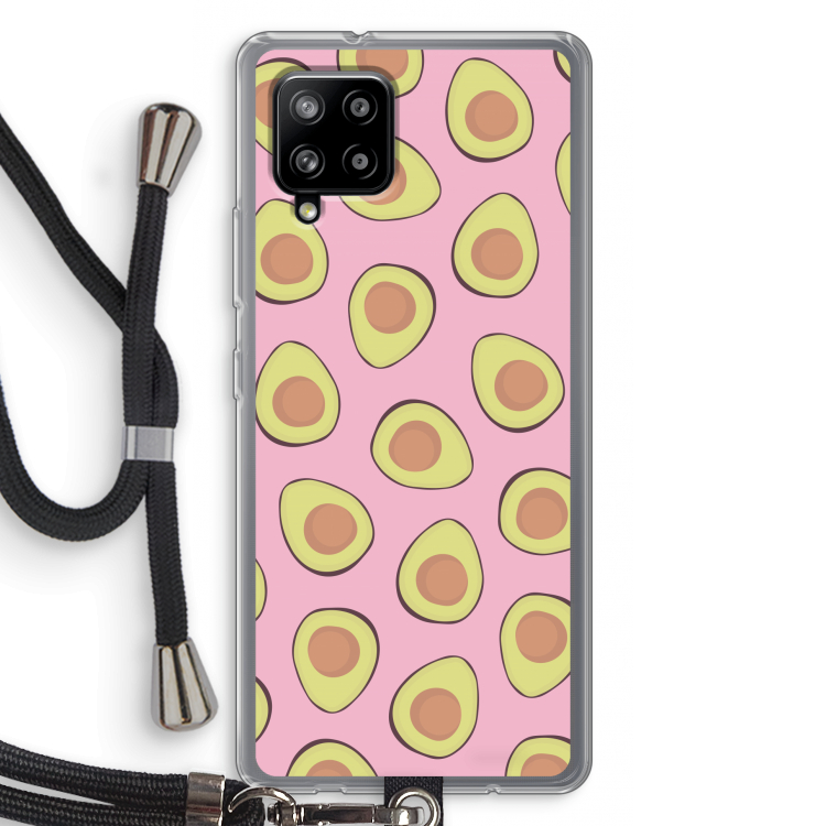 Dancing avocados: Samsung Galaxy A42 5G Transparant Hoesje met koord