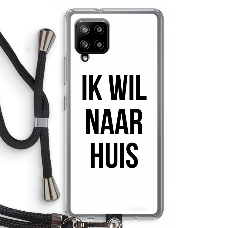 Ik wil naar huis: Samsung Galaxy A42 5G Transparant Hoesje met koord