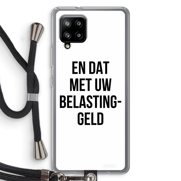 Belastinggeld: Samsung Galaxy A42 5G Transparant Hoesje met koord