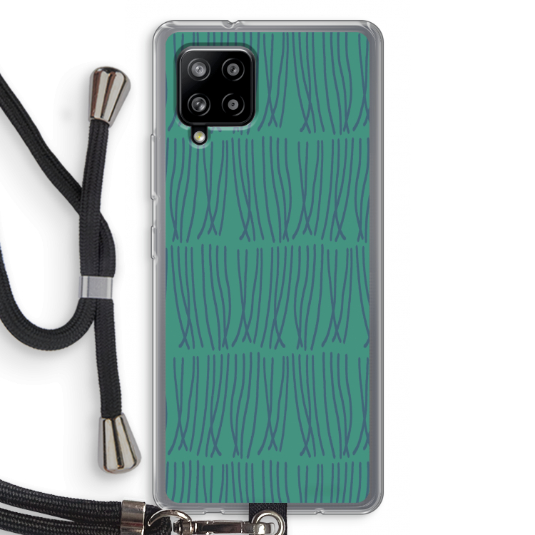 Swirls: Samsung Galaxy A42 5G Transparant Hoesje met koord