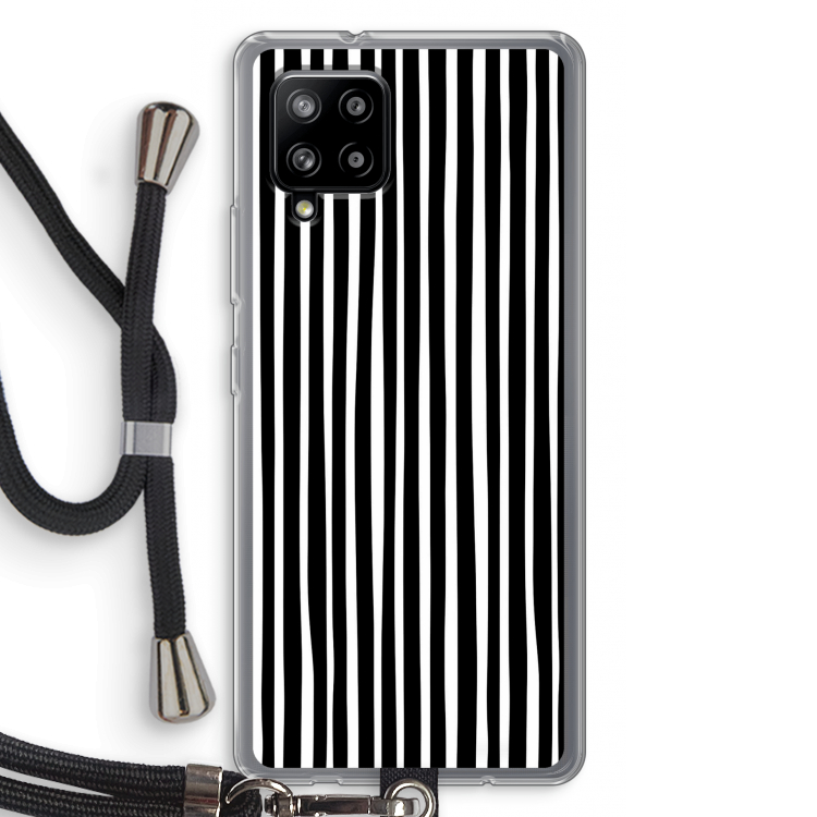 Stripes: Samsung Galaxy A42 5G Transparant Hoesje met koord