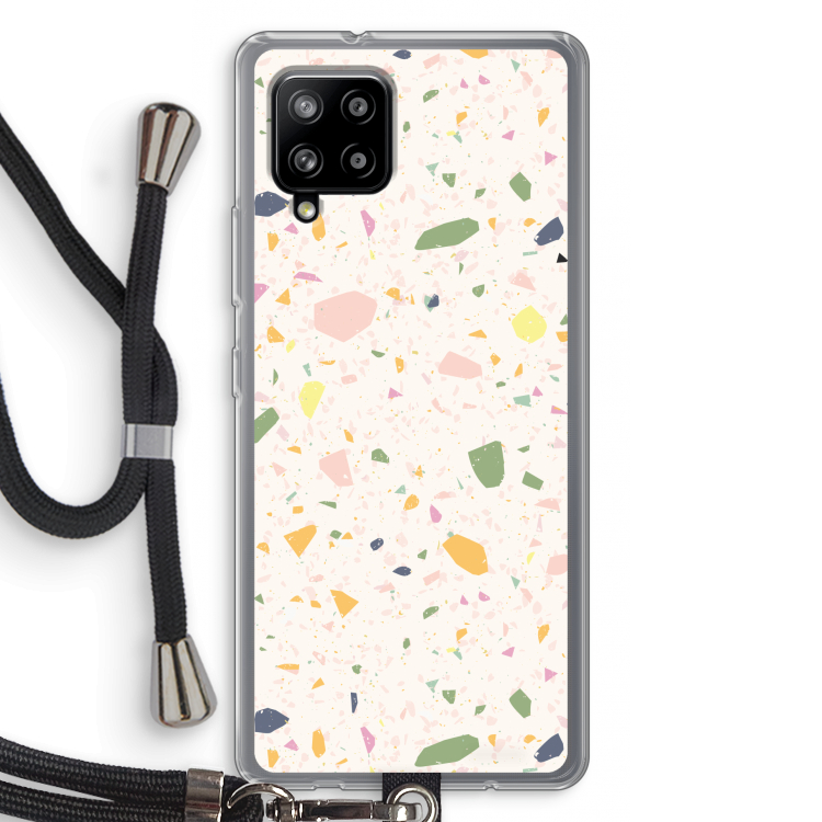 Terrazzo N°21: Samsung Galaxy A42 5G Transparant Hoesje met koord