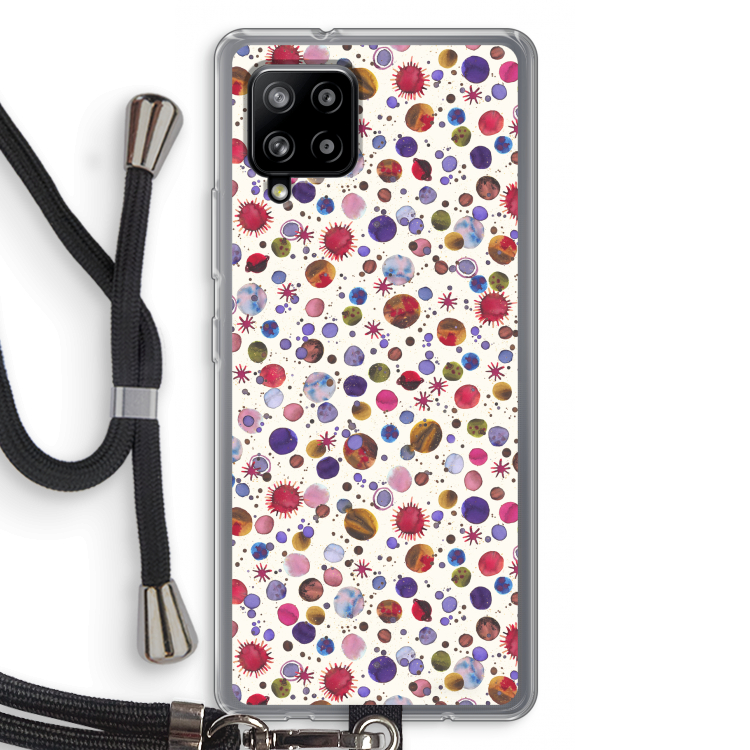 Planets Space: Samsung Galaxy A42 5G Transparant Hoesje met koord