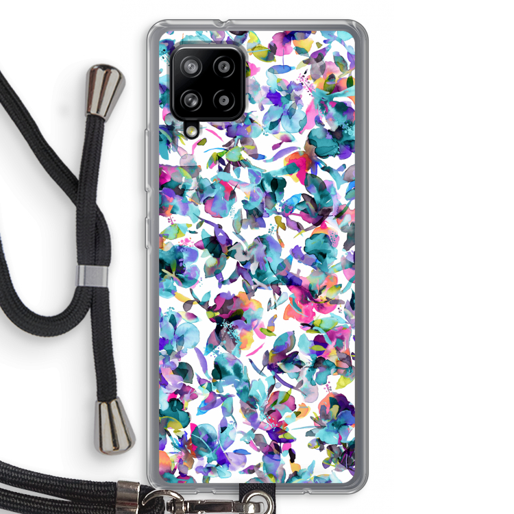 Hibiscus Flowers: Samsung Galaxy A42 5G Transparant Hoesje met koord