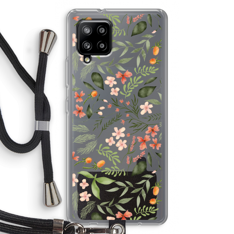 Sweet little flowers: Samsung Galaxy A42 5G Transparant Hoesje met koord