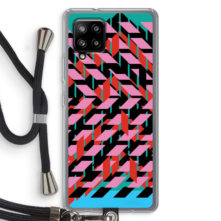 Skew Blush 2: Samsung Galaxy A42 5G Transparant Hoesje met koord