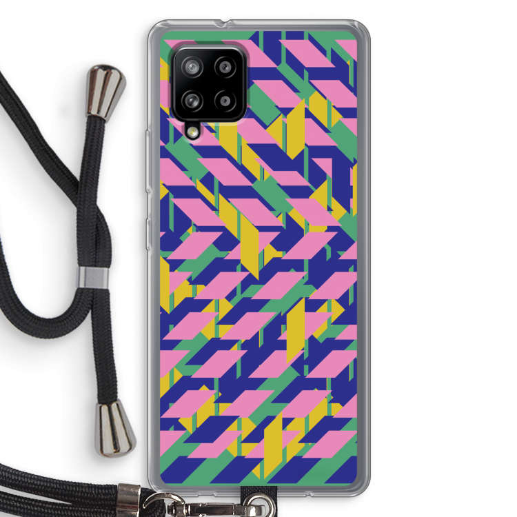 Skew Blush 1: Samsung Galaxy A42 5G Transparant Hoesje met koord