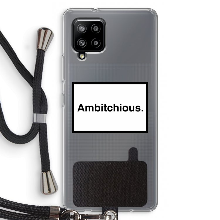 Ambitchious: Samsung Galaxy A42 5G Transparant Hoesje met koord