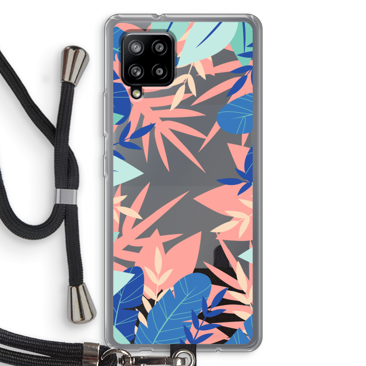 Tropisch: Samsung Galaxy A42 5G Transparant Hoesje met koord