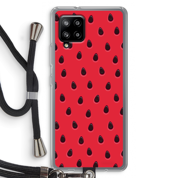 Watermelon: Samsung Galaxy A42 5G Transparant Hoesje met koord