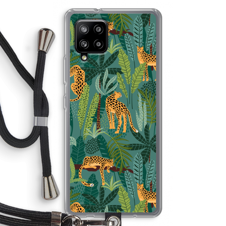 Luipaard 2: Samsung Galaxy A42 5G Transparant Hoesje met koord