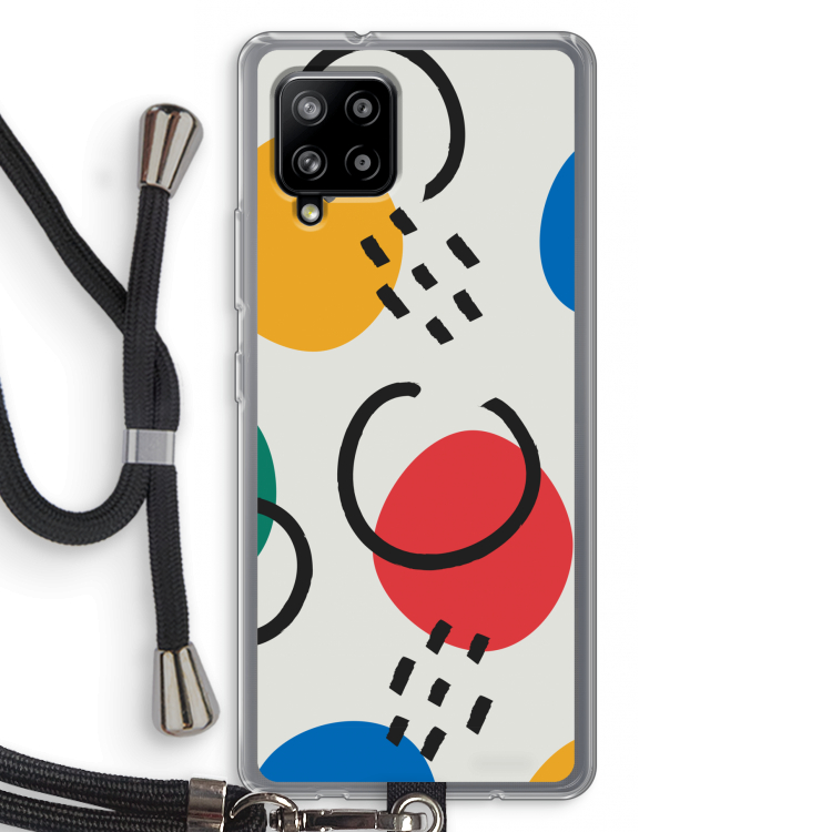 Illustratieve pop 3: Samsung Galaxy A42 5G Transparant Hoesje met koord