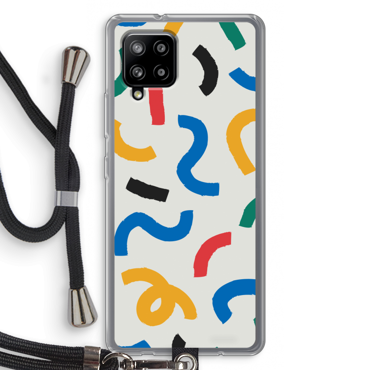 Illustratieve pop 2: Samsung Galaxy A42 5G Transparant Hoesje met koord