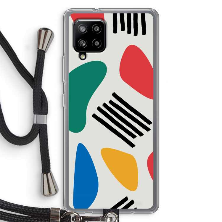Illustratieve pop 1: Samsung Galaxy A42 5G Transparant Hoesje met koord