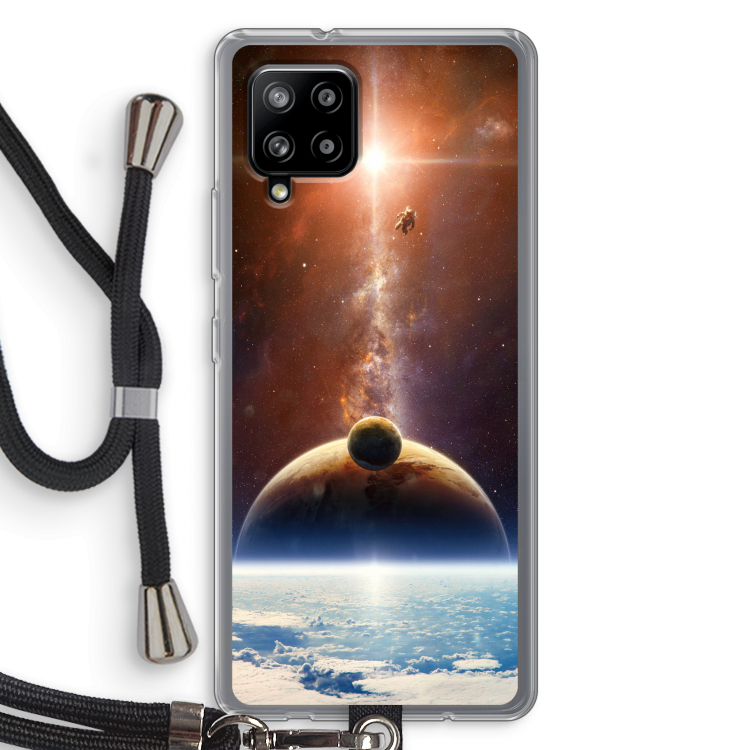 Omicron 2019: Samsung Galaxy A42 5G Transparant Hoesje met koord