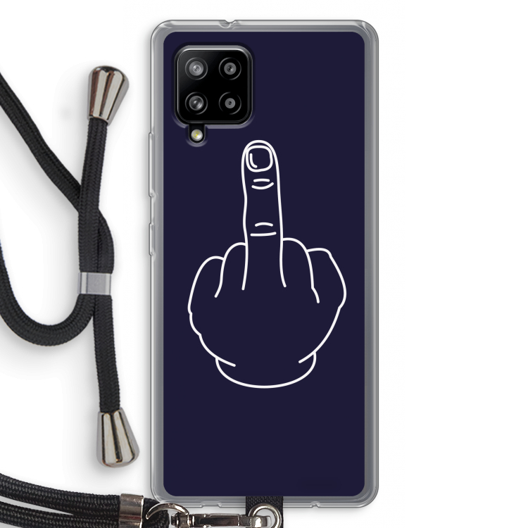 F**k U: Samsung Galaxy A42 5G Transparant Hoesje met koord