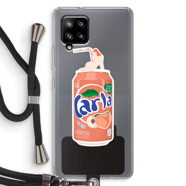 S(peach)less: Samsung Galaxy A42 5G Transparant Hoesje met koord
