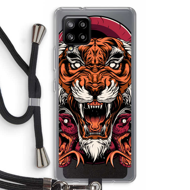 Tiger and Rattlesnakes: Samsung Galaxy A42 5G Transparant Hoesje met koord
