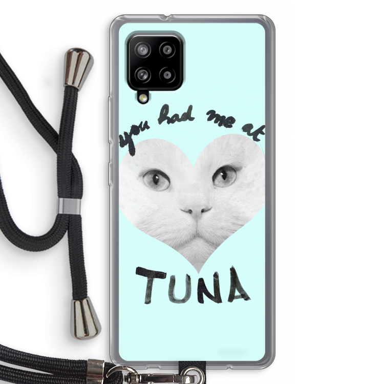 You had me at tuna: Samsung Galaxy A42 5G Transparant Hoesje met koord