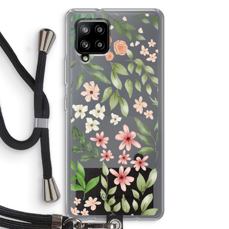 Botanical sweet flower heaven: Samsung Galaxy A42 5G Transparant Hoesje met koord