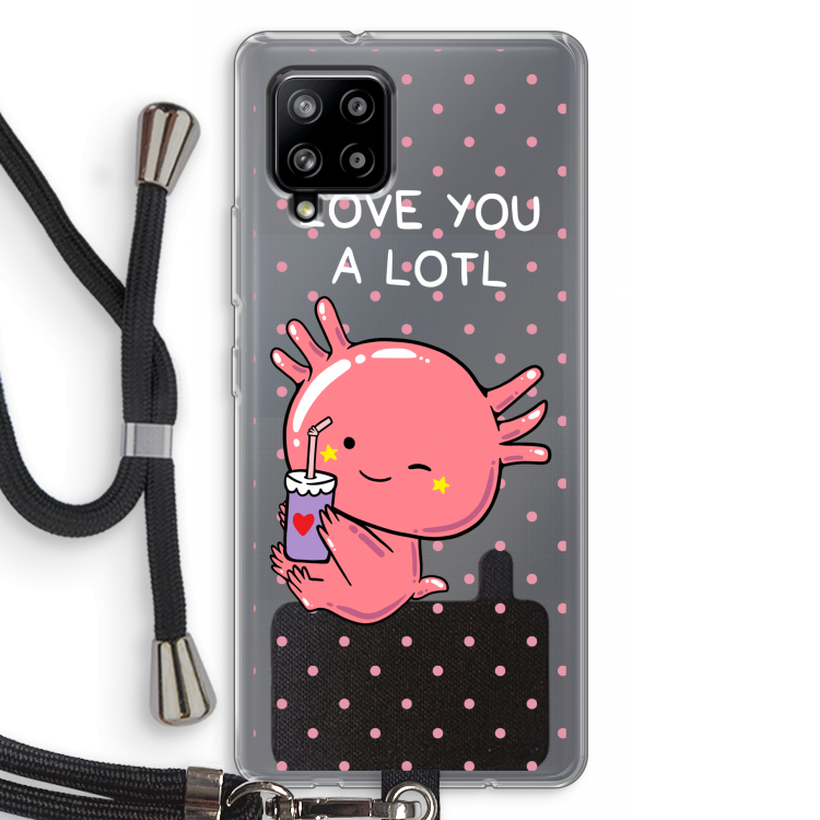Love You A Lotl: Samsung Galaxy A42 5G Transparant Hoesje met koord