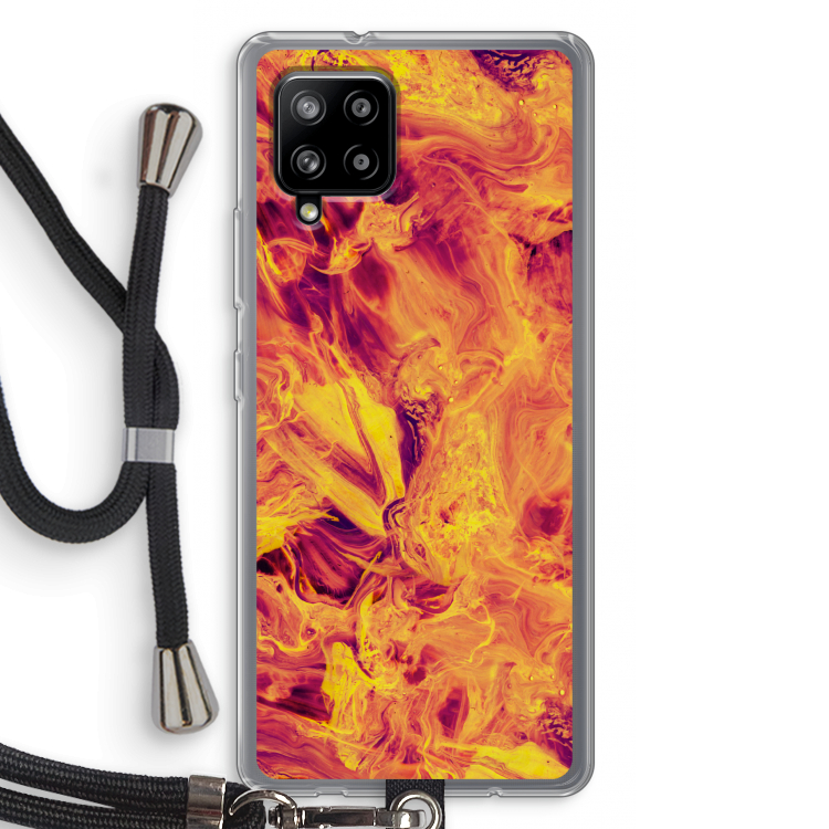 Eternal Fire: Samsung Galaxy A42 5G Transparant Hoesje met koord