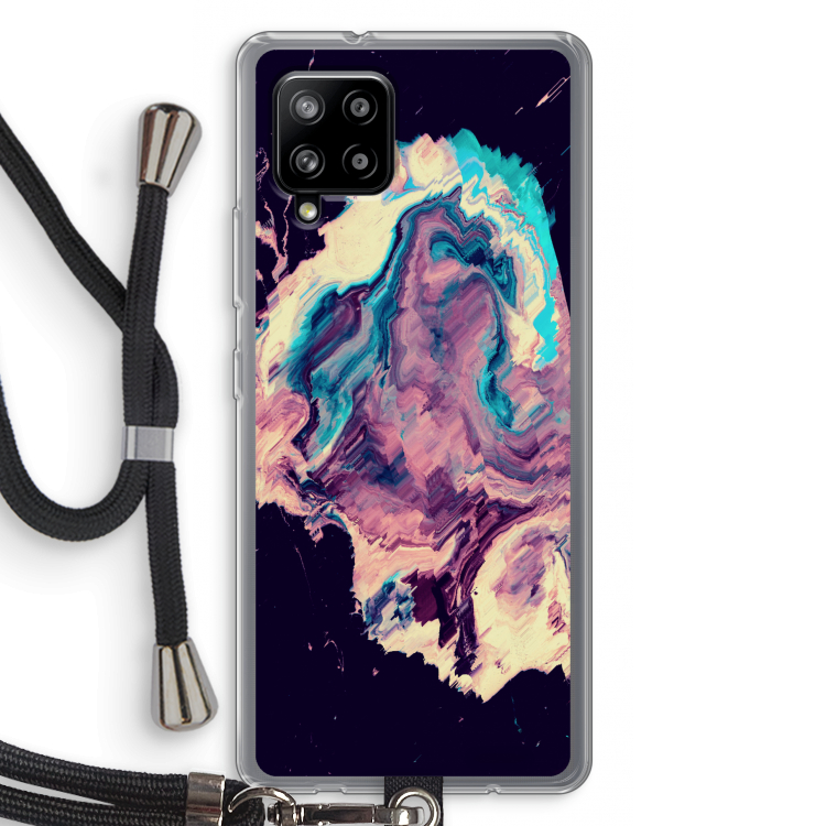 Cosmic Silence: Samsung Galaxy A42 5G Transparant Hoesje met koord