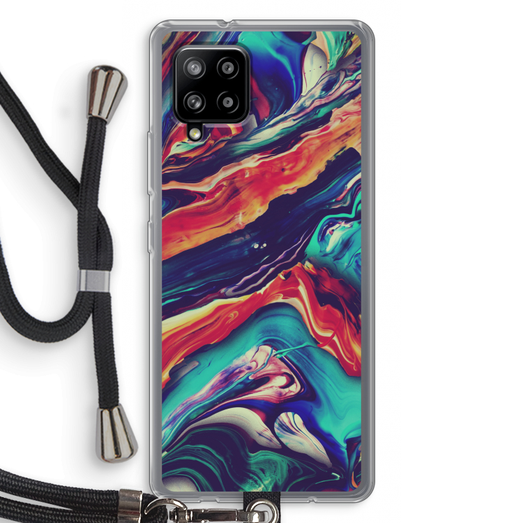 Chameleon Sun: Samsung Galaxy A42 5G Transparant Hoesje met koord