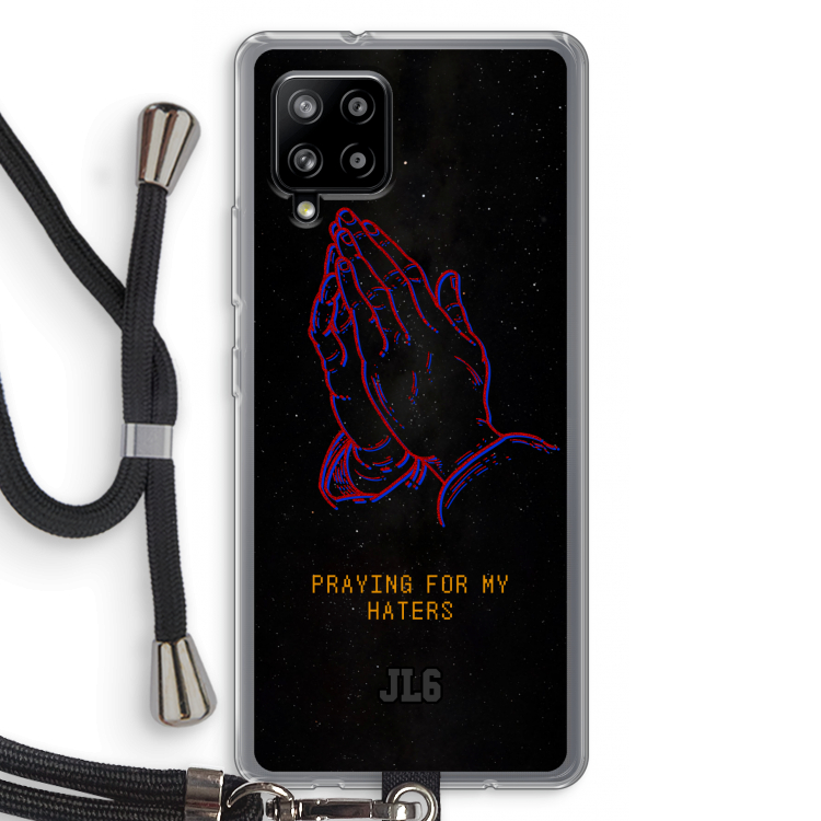 Praying For My Haters: Samsung Galaxy A42 5G Transparant Hoesje met koord