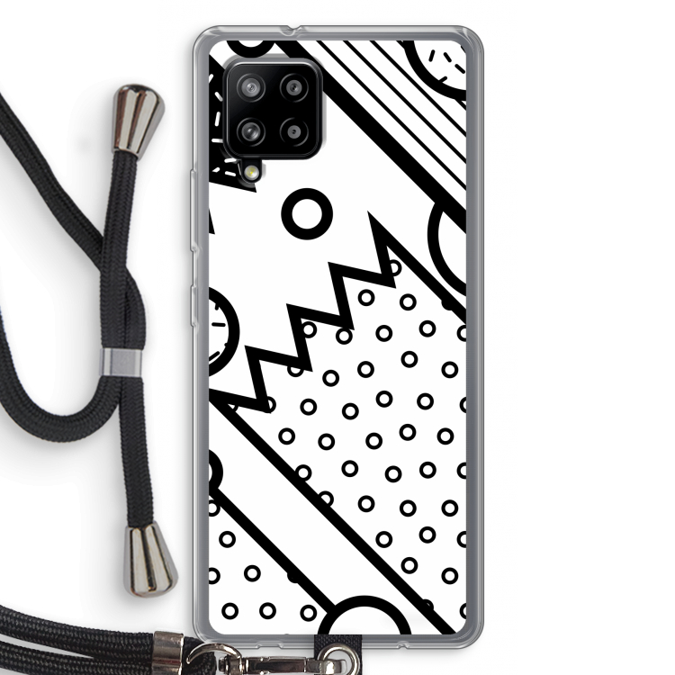 Pop Art #4: Samsung Galaxy A42 5G Transparant Hoesje met koord