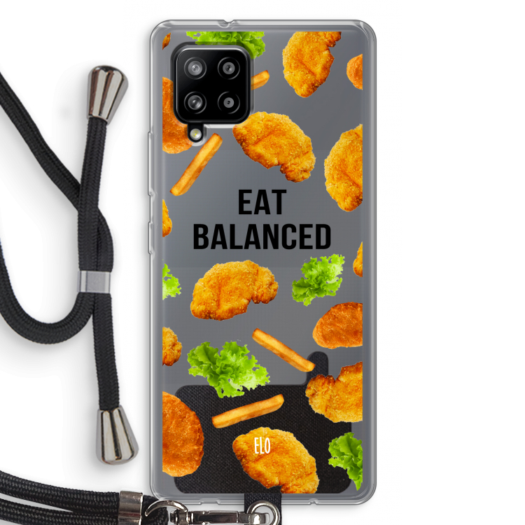 Eat Balanced: Samsung Galaxy A42 5G Transparant Hoesje met koord