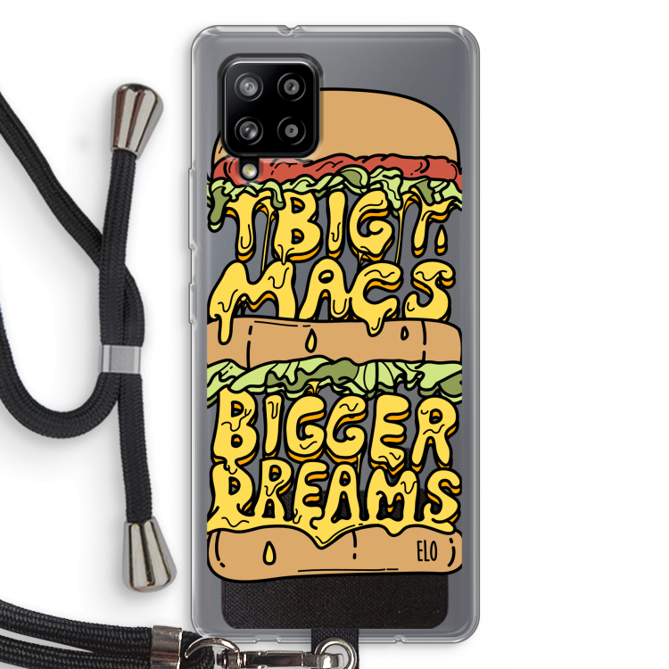Big Macs Bigger Dreams: Samsung Galaxy A42 5G Transparant Hoesje met koord
