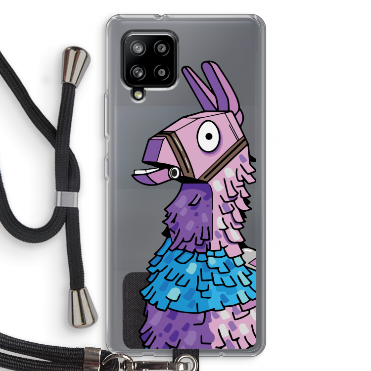 Lama: Samsung Galaxy A42 5G Transparant Hoesje met koord