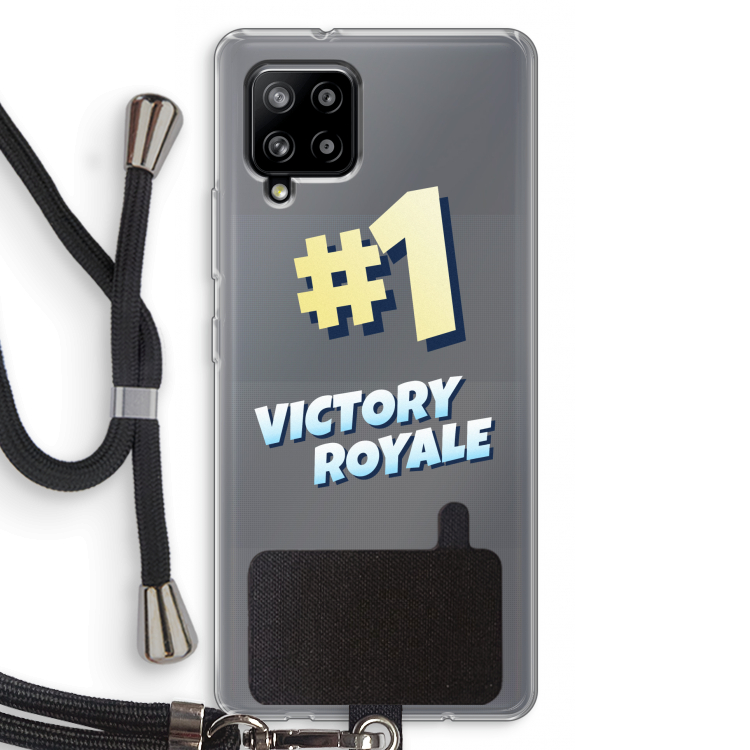 Victory Royale: Samsung Galaxy A42 5G Transparant Hoesje met koord