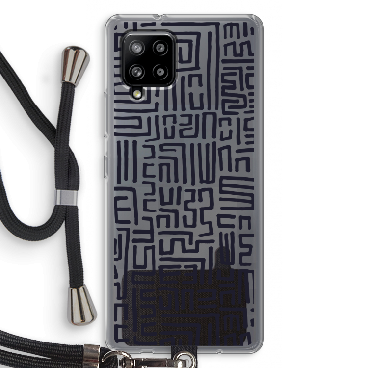 Moroccan Print: Samsung Galaxy A42 5G Transparant Hoesje met koord