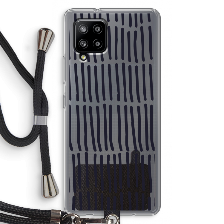 Moroccan stripes: Samsung Galaxy A42 5G Transparant Hoesje met koord