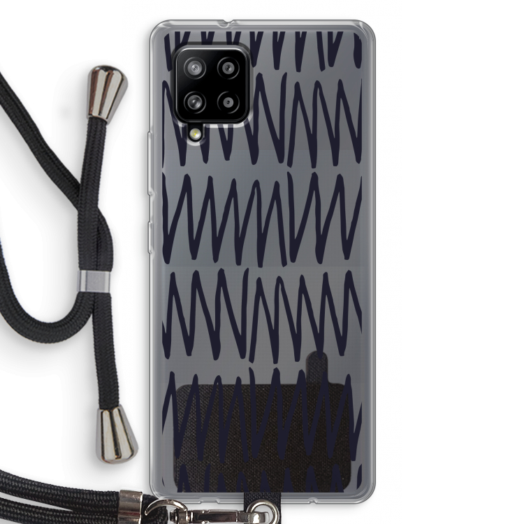 Marrakech Zigzag: Samsung Galaxy A42 5G Transparant Hoesje met koord